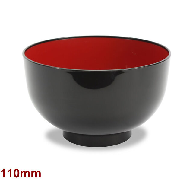 Small Soup Bowl Red & Black