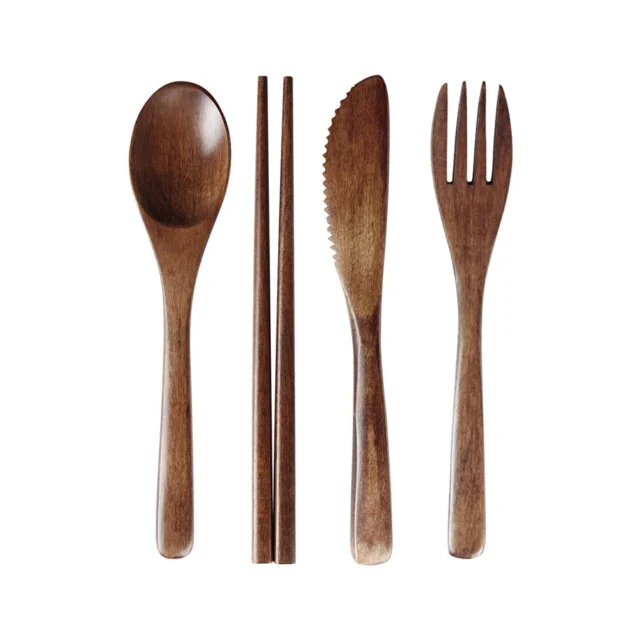 Natural Brown Cutlery Set