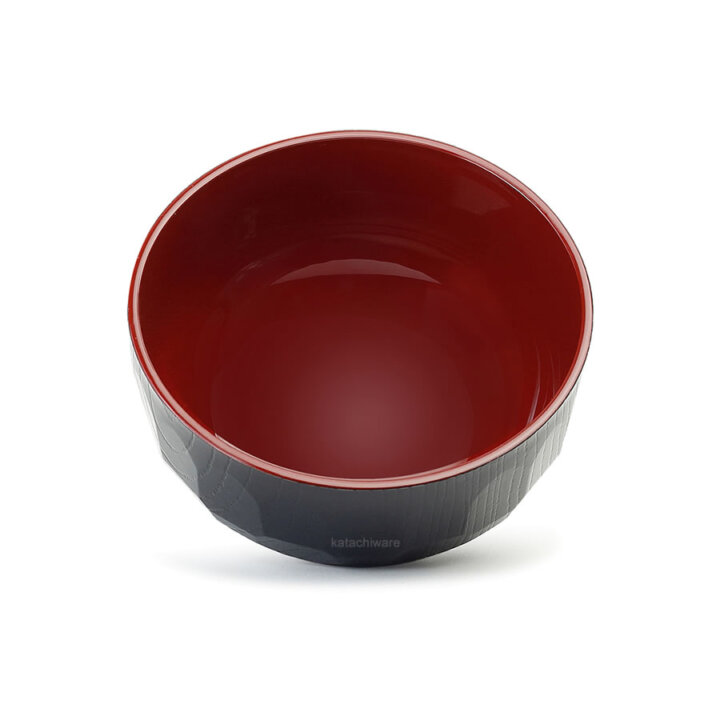 Fukushima Yamanaka Nuri Kikkō Soup Bowl | Katachiware