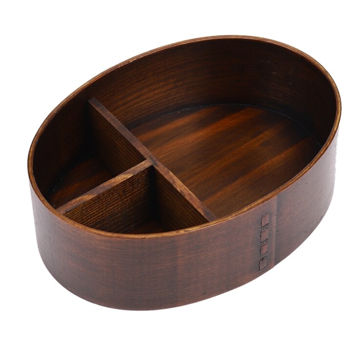 Dark Willow Wood Oval Bento Box, Limited Edition Lunch Box