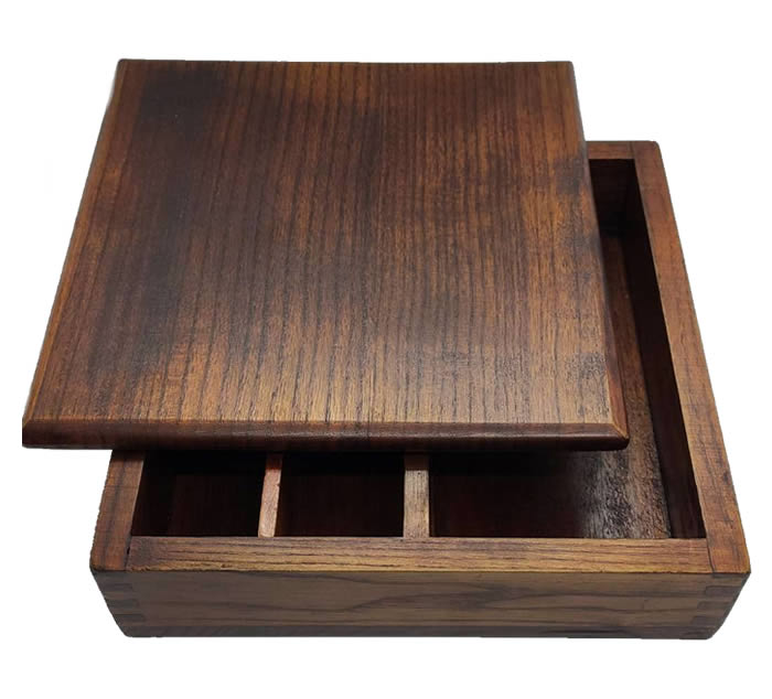 Wooden Bento Box Lid & Base Top 2