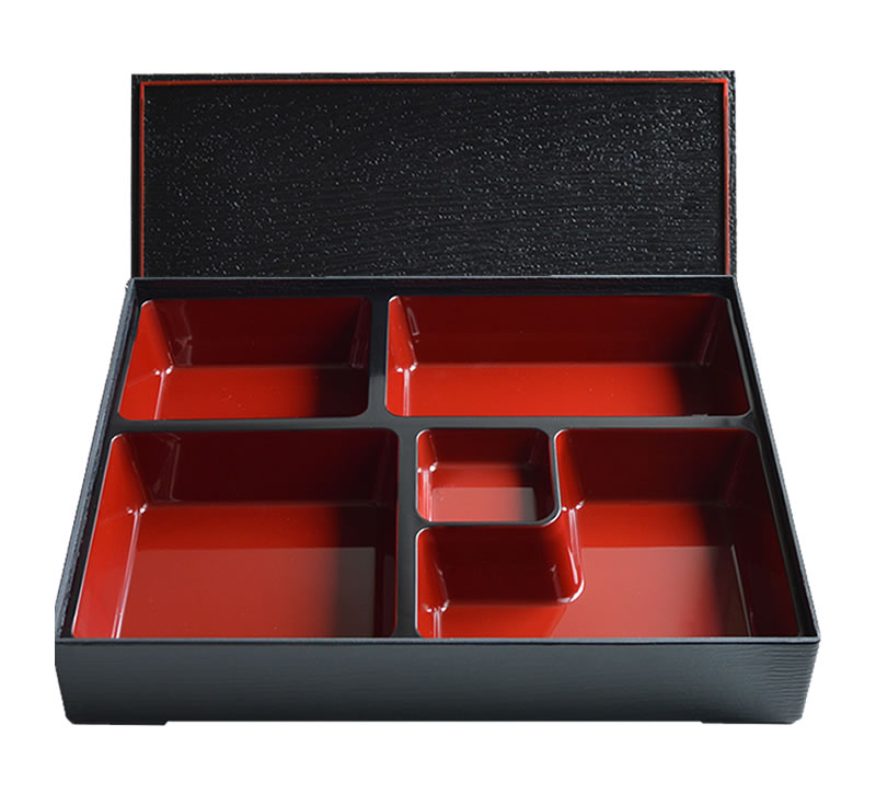 Shokado Medium Bento Box With Wood-grain Pattern