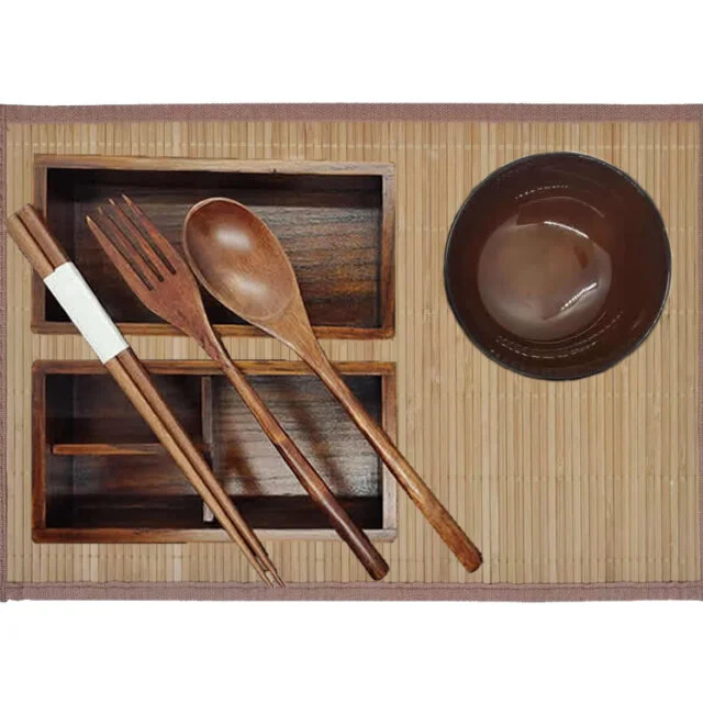 Two Tier Wood Bento