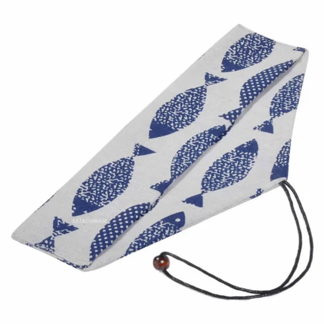 Blue Fish Chopstick & Cutlery Bag