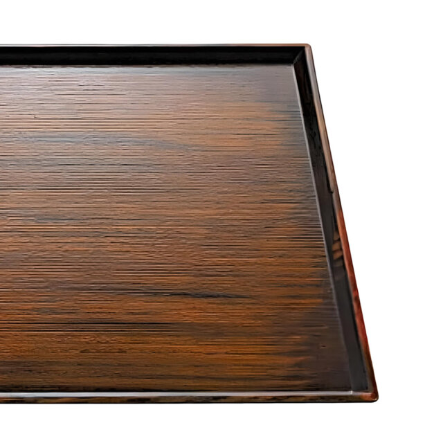 Large Wood Grain Serving Tray Brown