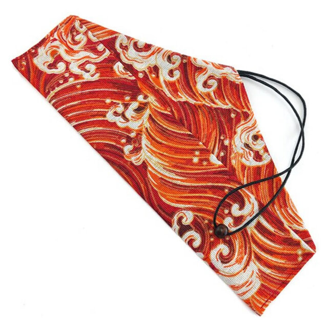 Orange Great Wave Chopstick & Cutlery Bag