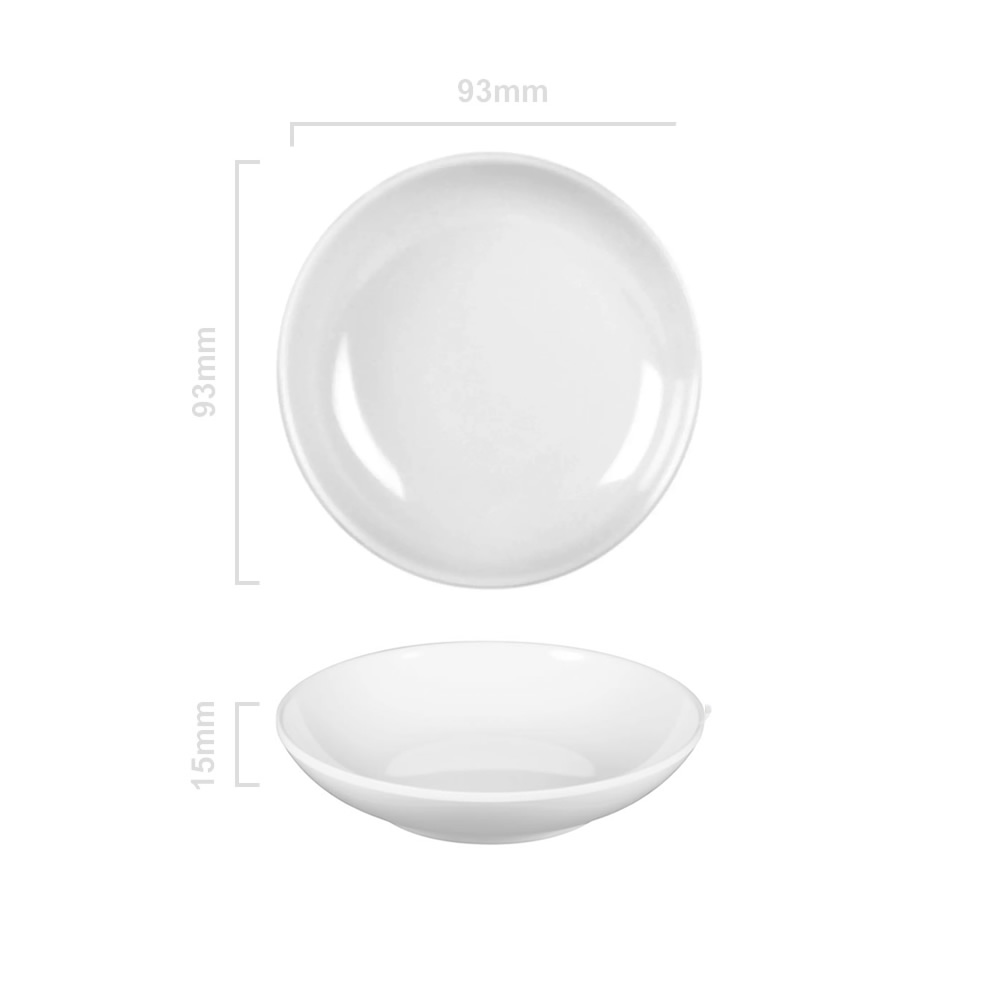 Round White Sauce Tray Dimensions