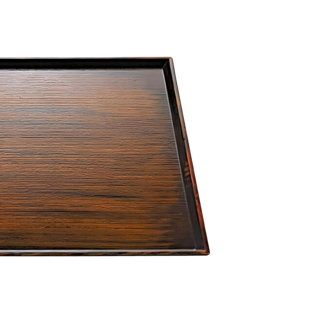 Small Wood Grain Serving Tray Brown