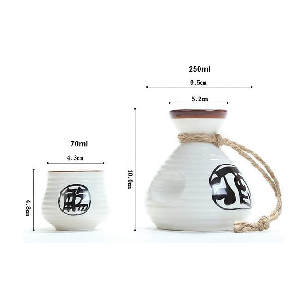 Kanji Calligraphy Sake Set