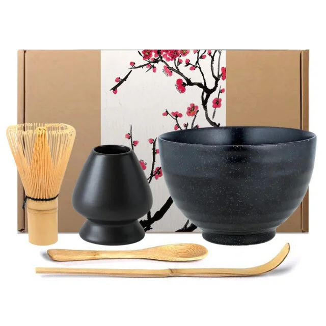 Japanese Black Matcha Tea Set