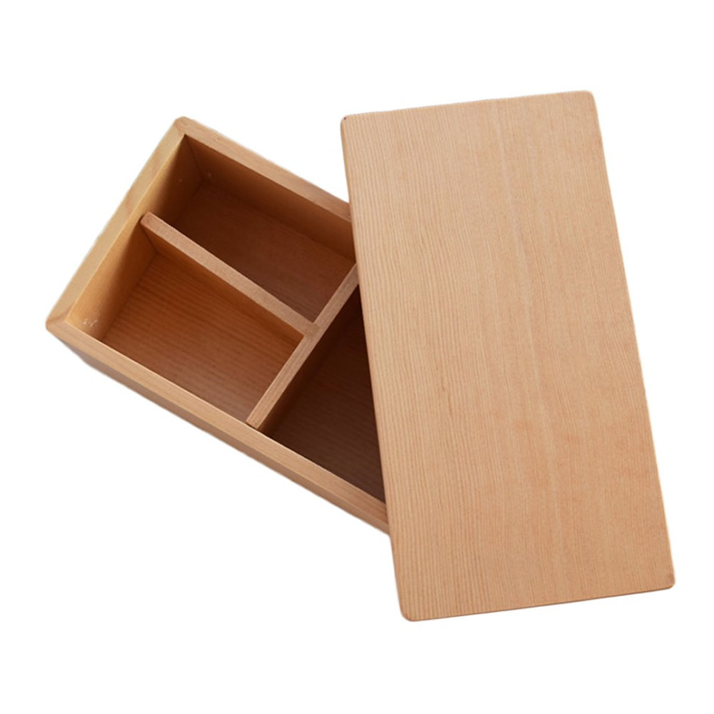 Cedar Wooden Bento Box Top View