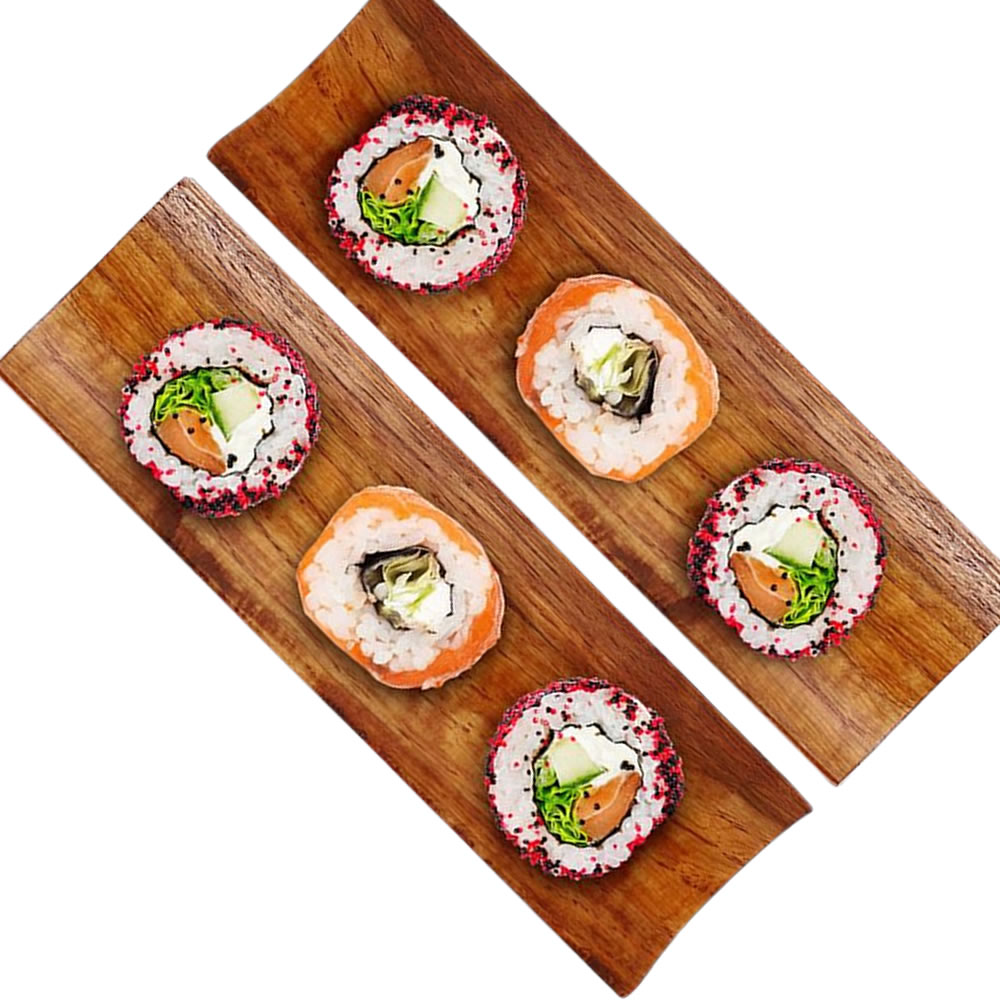 Sushi On Wooden Tray