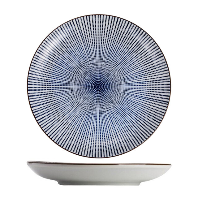 Hōshajō Blue Large Ceramic Plate 230mm