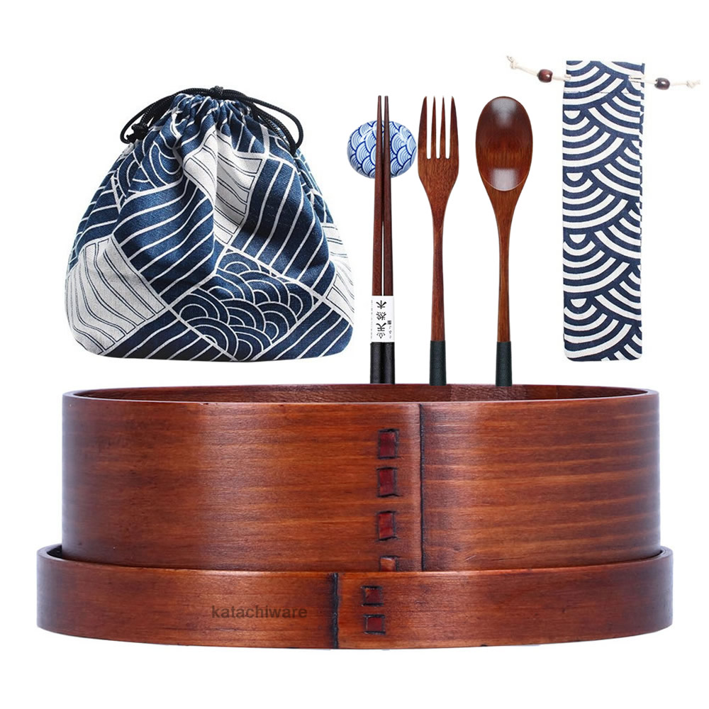 Willow Wood Oval Bento Box Set