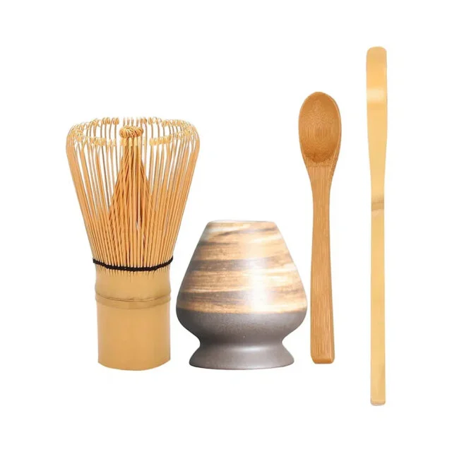 River Stone Matcha Whisk & Stand Set