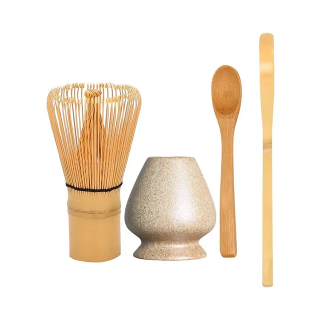 Sandstone Matcha Whisk & Stand Set