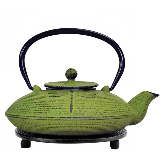 Dragonfly Cast Iron Pot & Trivet