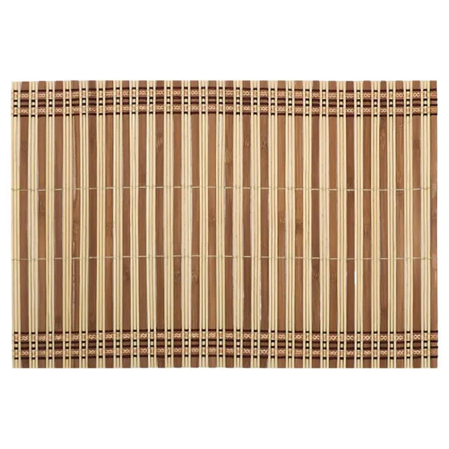 Bamboo Slatted Placemat, Natural Wood