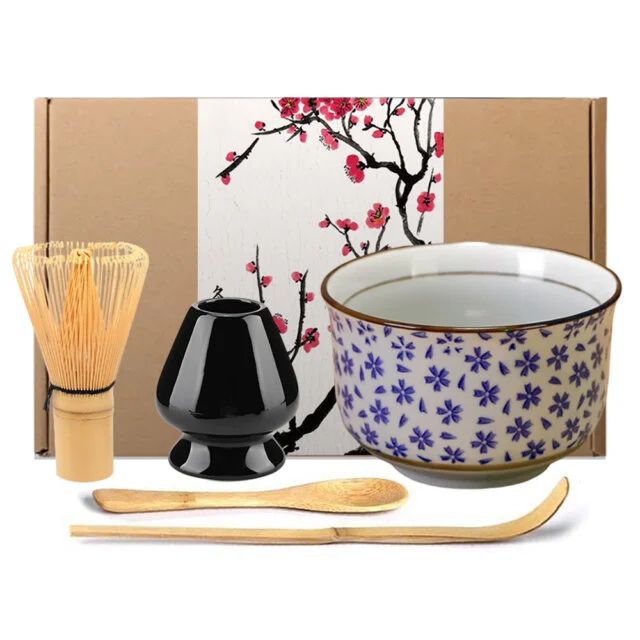 Mela Blue Flower Matcha Tea Set