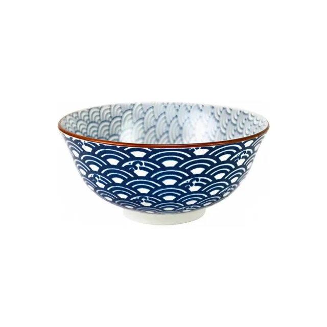 Seigaiha Blue Wave Donburi Bowl