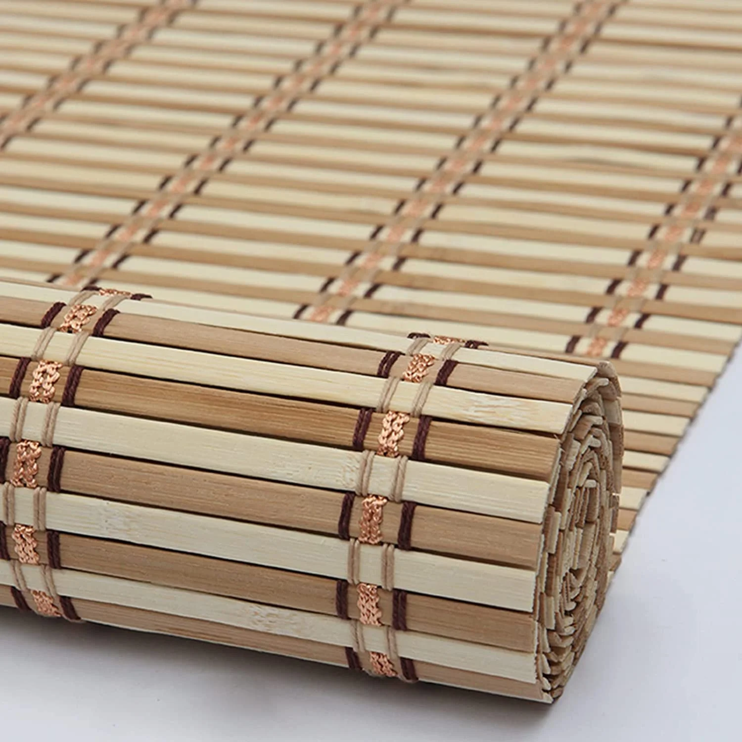 Bamboo Slatted Placemat, Natural Wood