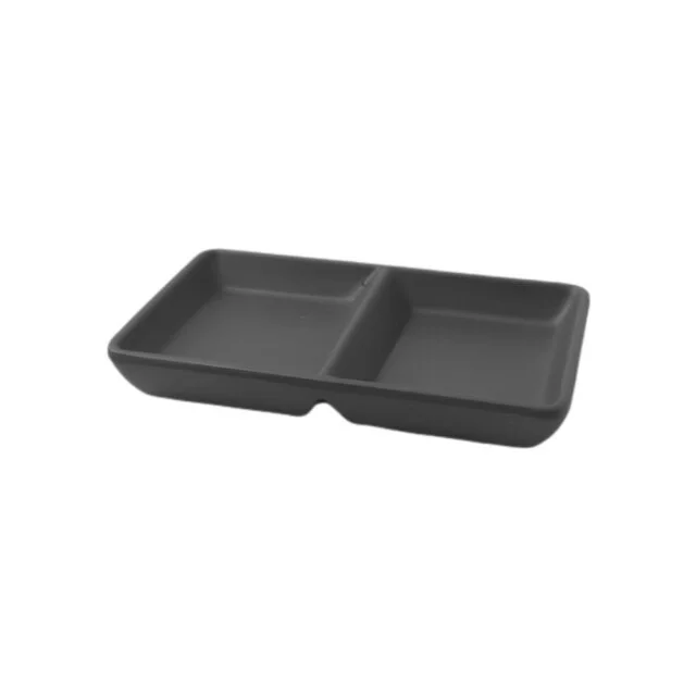 Black Melamine Sauce Tray