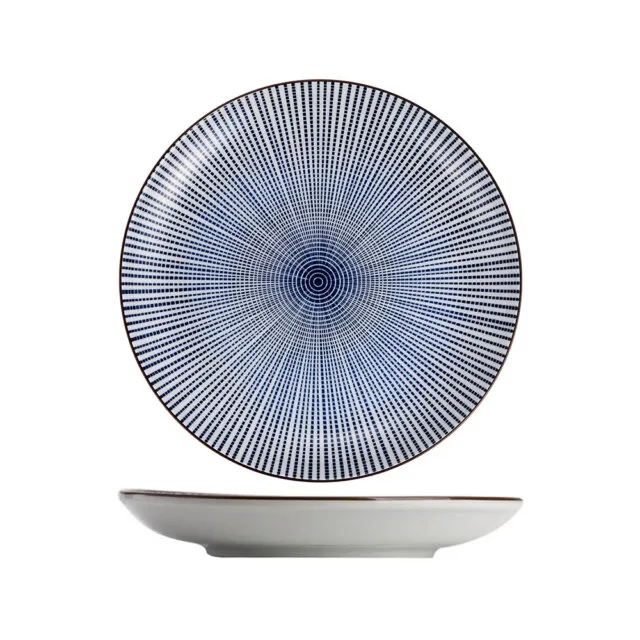 Hōshajō Blue Medium Ceramic Plate 200mm