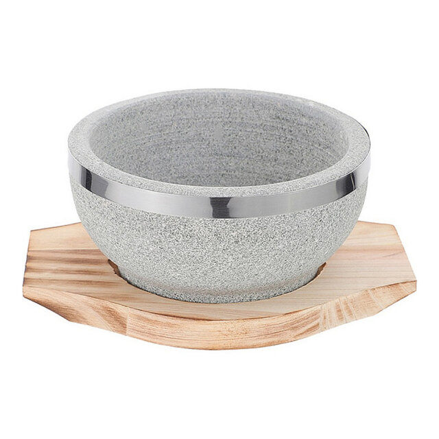 Natural Granite Stone Pot & Tray