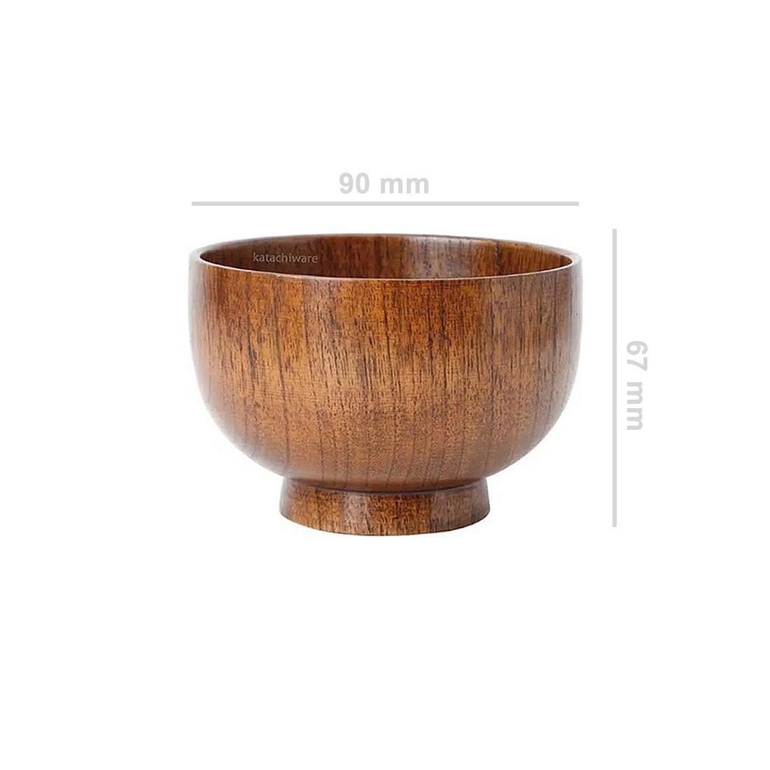 Natural Wood Miso Bowl Dimensions