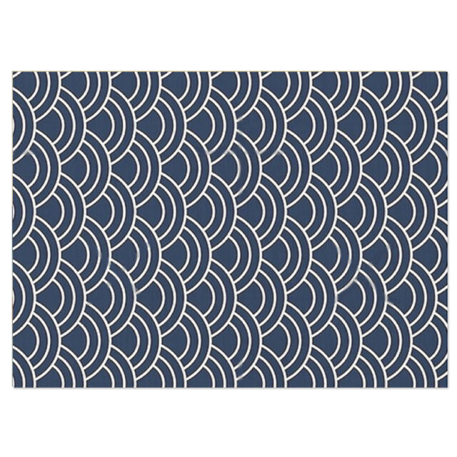 Japanese Geometric Wave Pattern Placemat