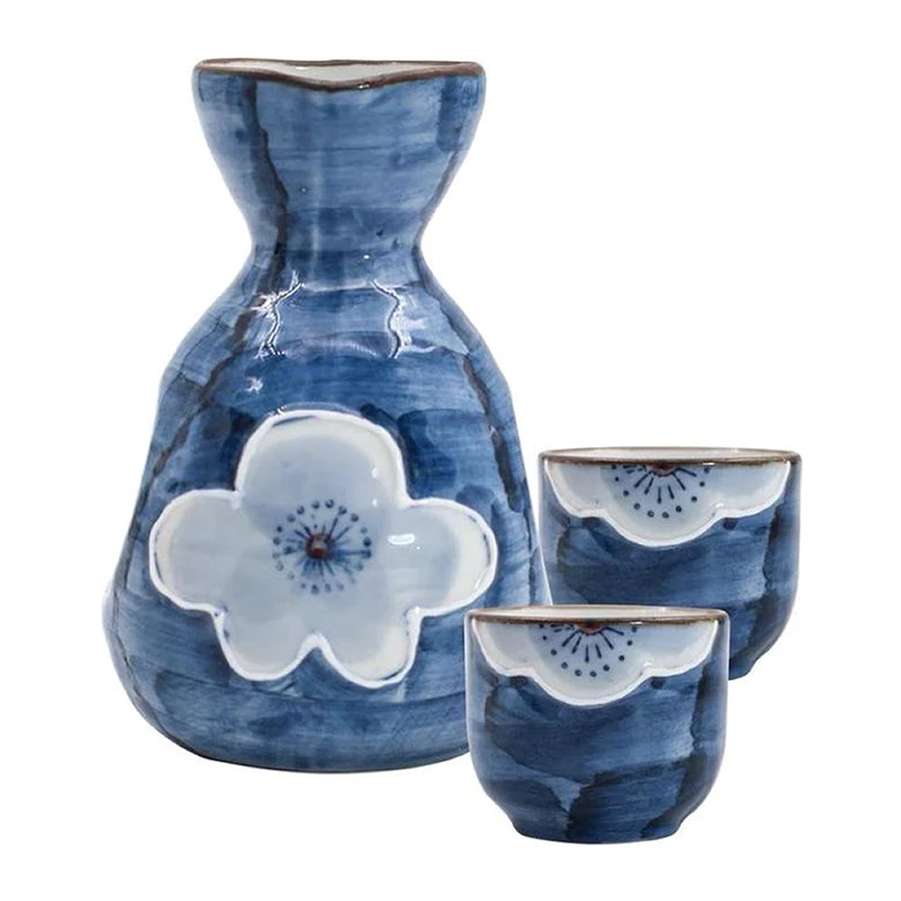 White Blossom Sake Set