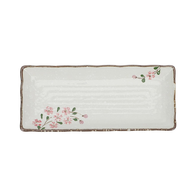 Pink Sakura Ceramic Sushi Plates