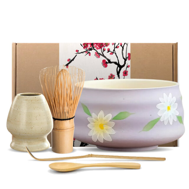 Hand Painted Haru no Hana Matcha Set