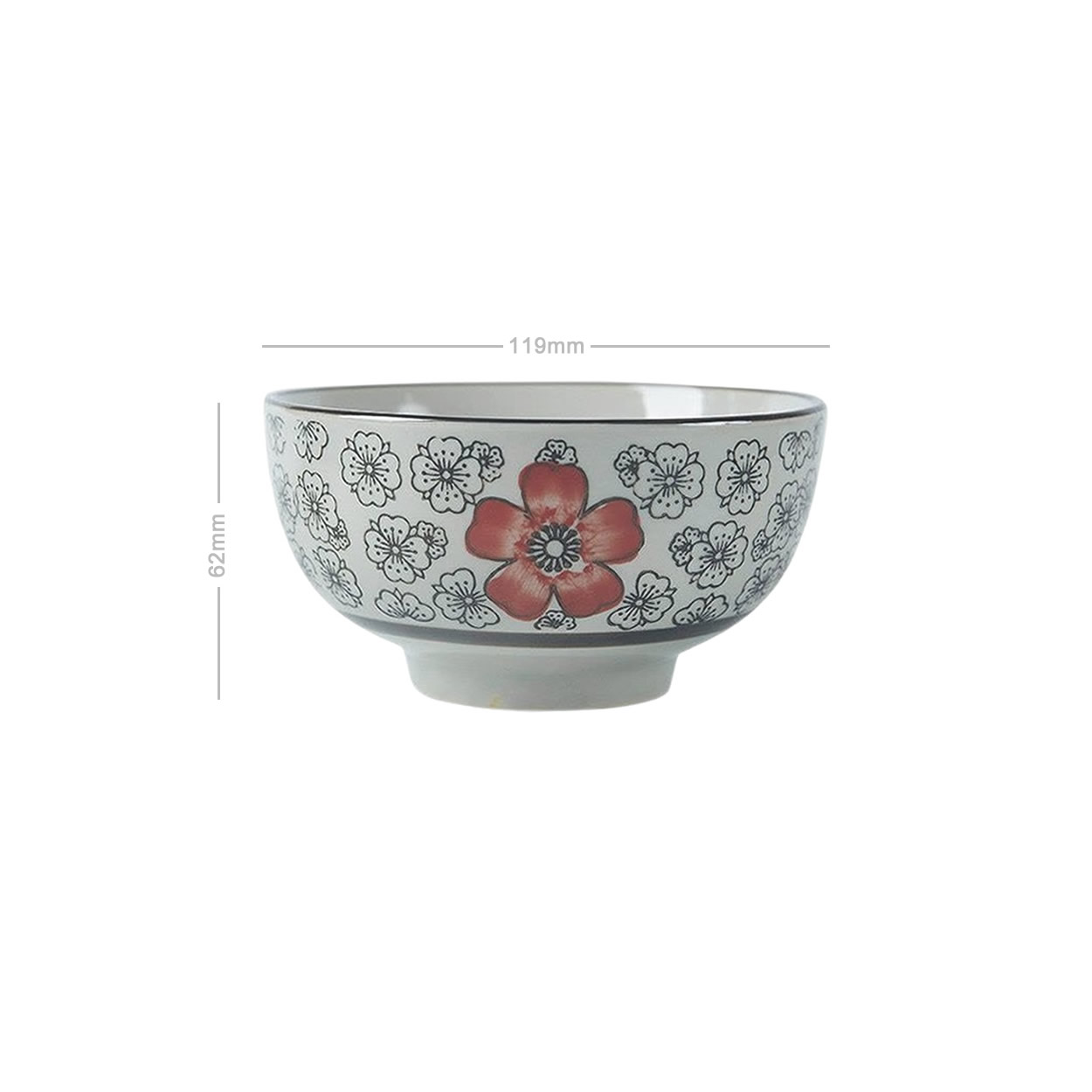 Spring Blossom Rice Bowl Dimensions