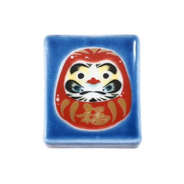 Kutani Porcelain Chopstick Rest Daruma