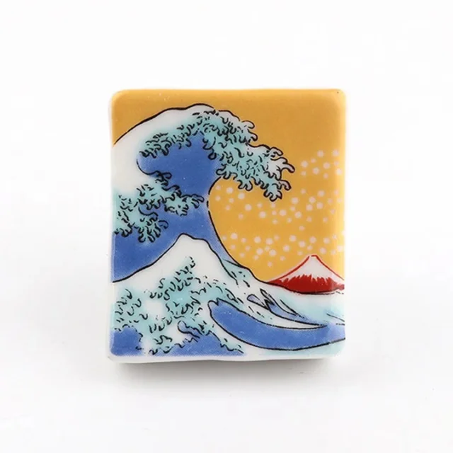 Kutani Porcelain Great Wave Chopstick Rest