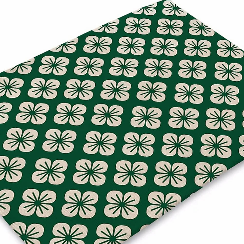 Green Geometric Placemat Pattern