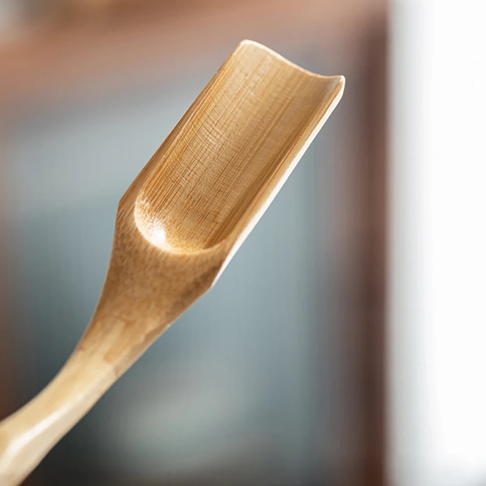 Bamboo Tea Scoop Close Up