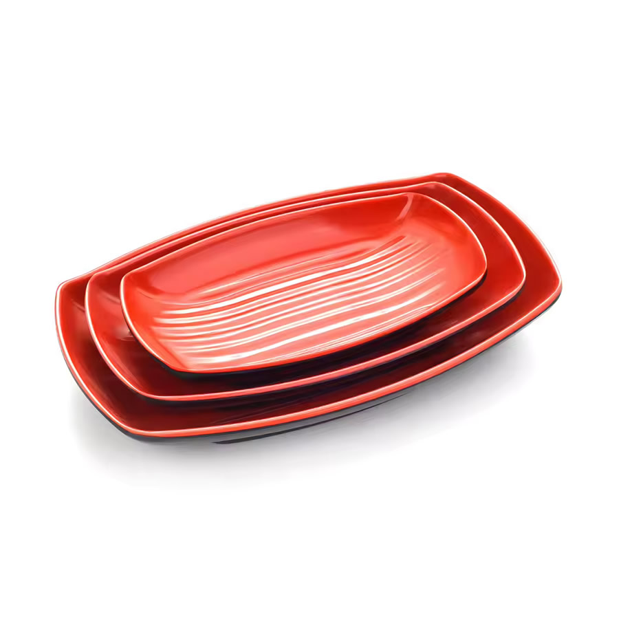 Ribbed Melamine Makizushi Tray