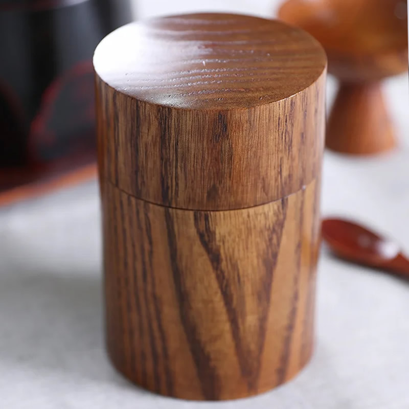 Wooden Matcha Tea Caddy