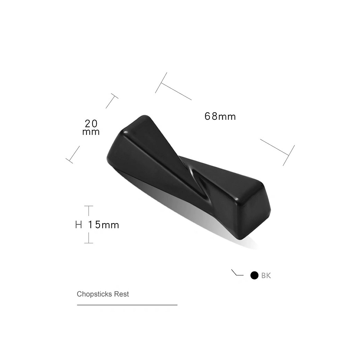 Black Shunta Chopstick Rest Dimensions