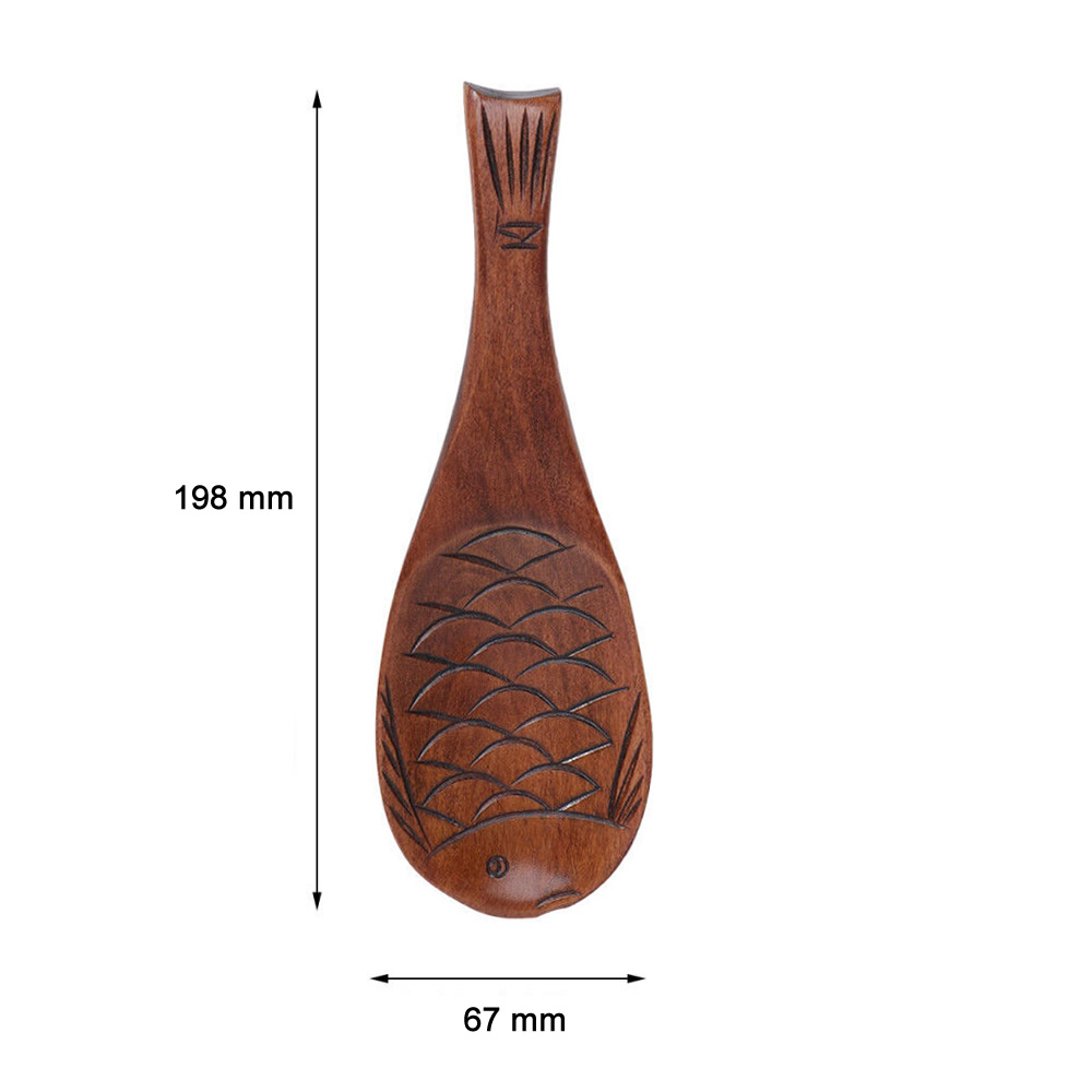 Fish Shape Wooden Rice Paddle Dimensions