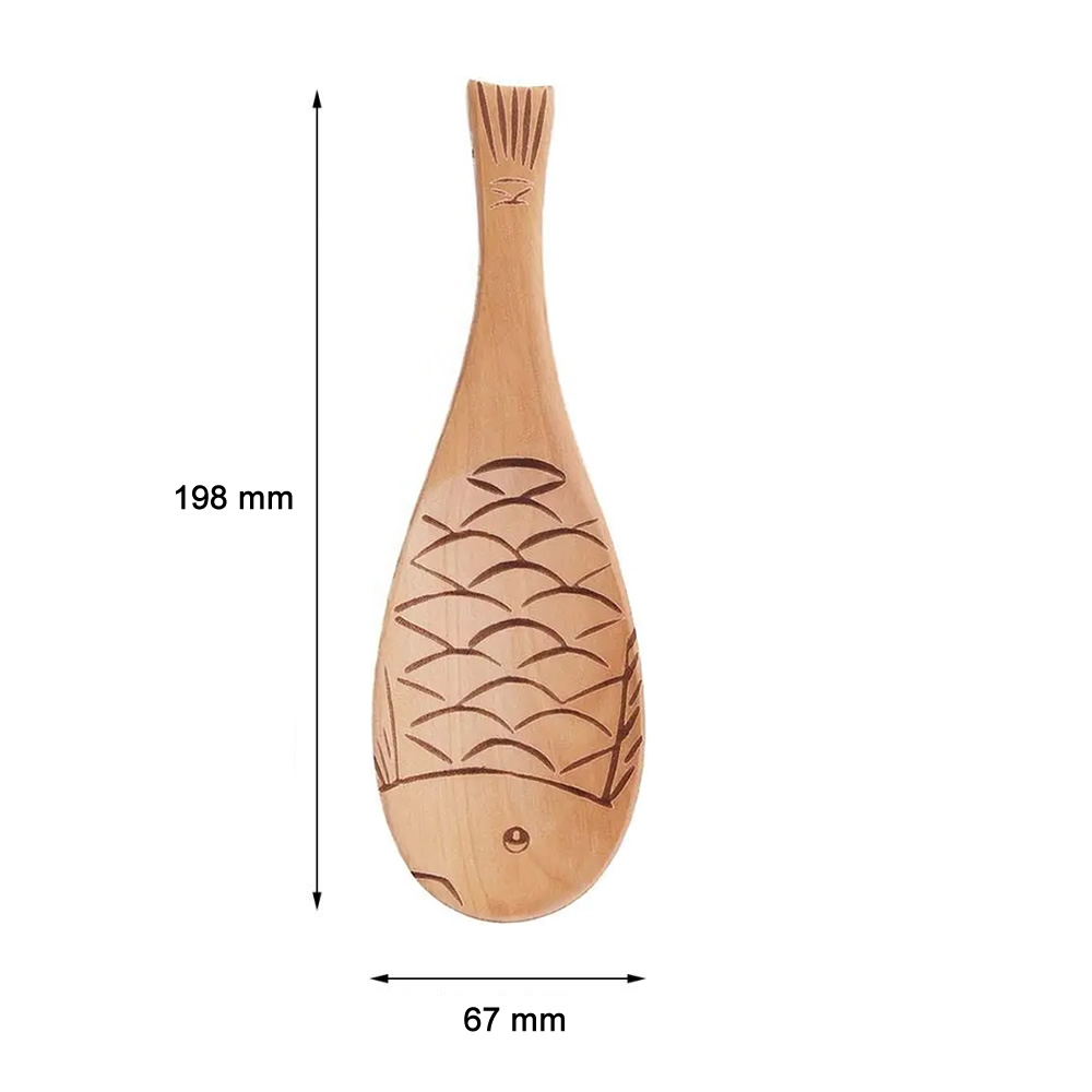 Natural Wooden Rice Spoon Dimensions