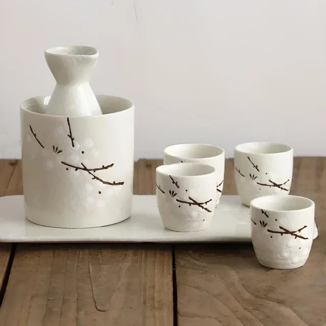 Shiro Blossom Sake Set & Ice Bucket