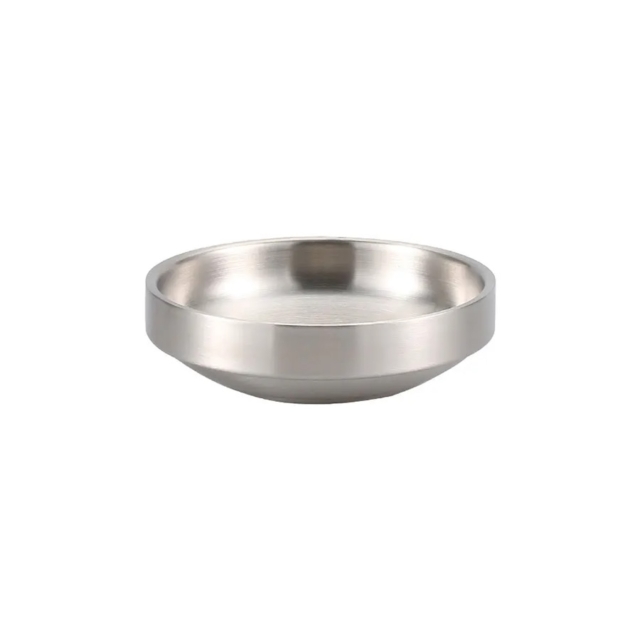 Double Layer Stainless Steel Condiment Bowl