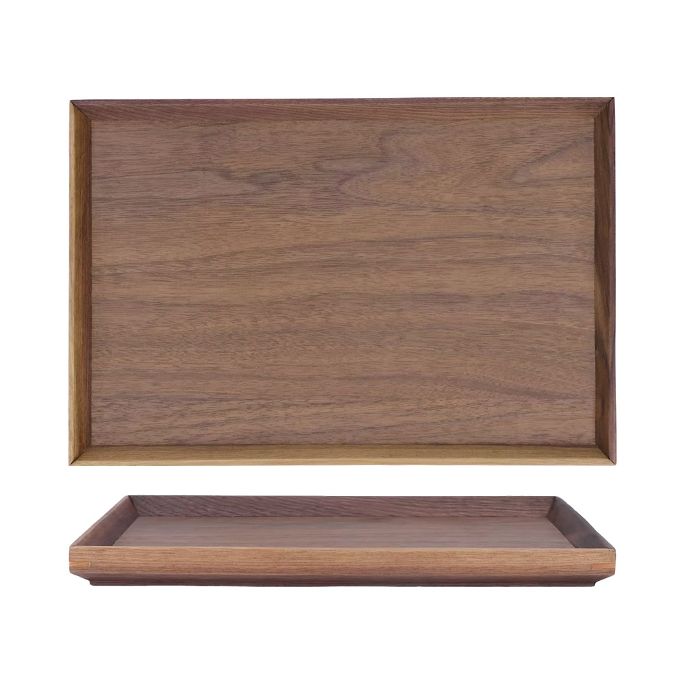 Wooden Kurumi Serving Tray Top Side