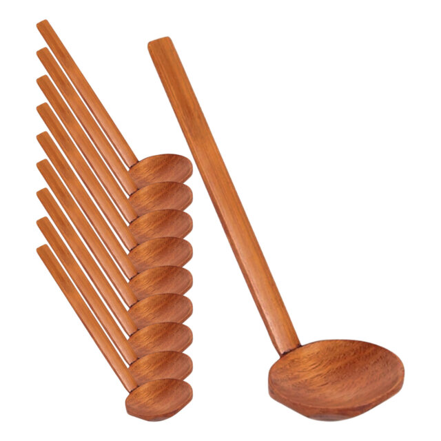 10 Pack Wooden Ramen Spoons