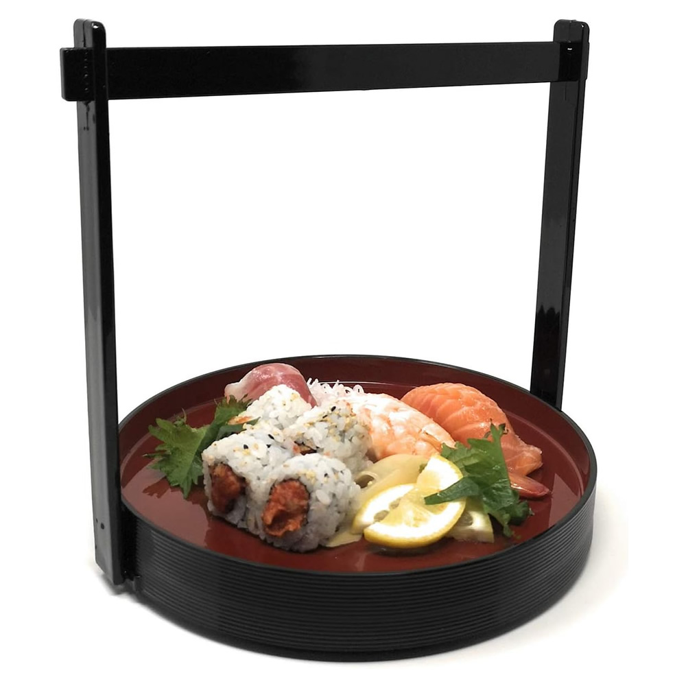 Barrel Shape Round Sushi Tray & Handle