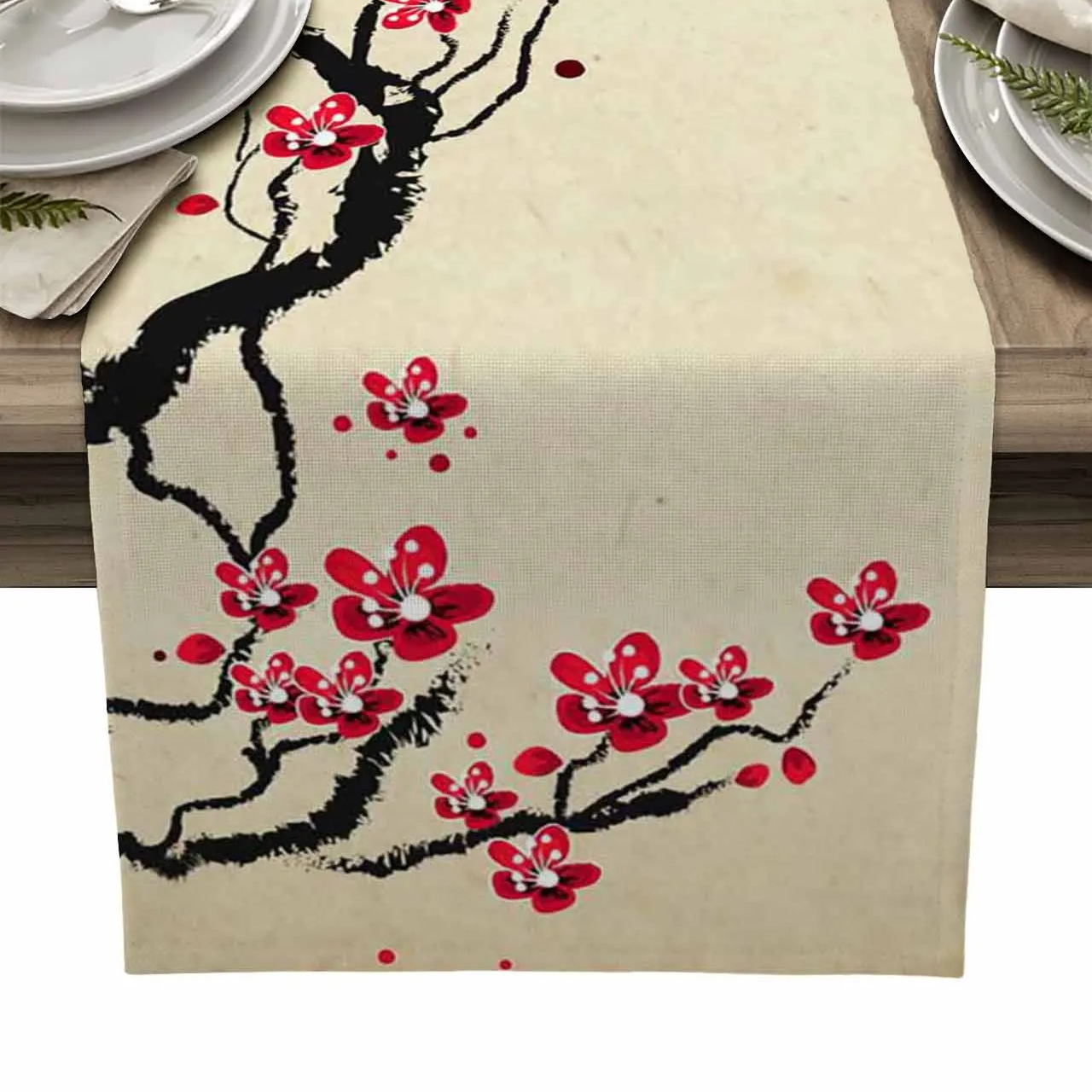 Japanese Cherry Blossom Table Runner