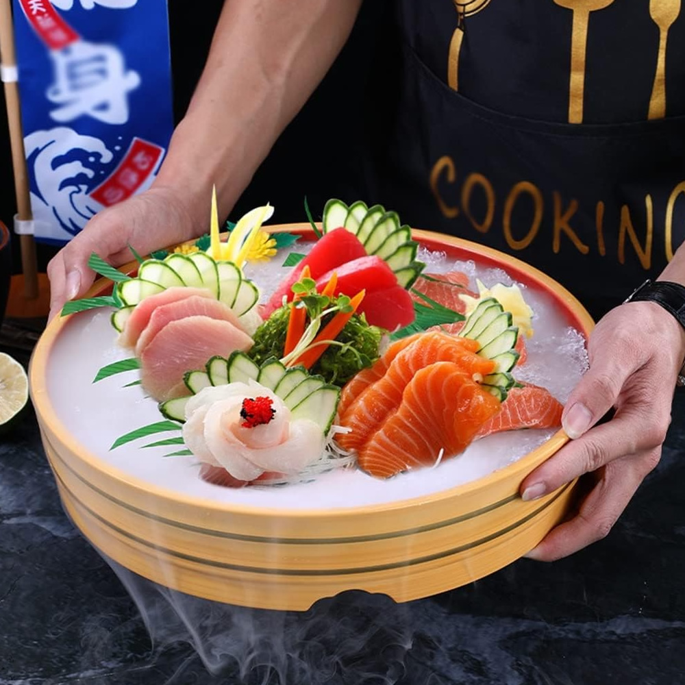 Sushi Barrel Tray Presentation